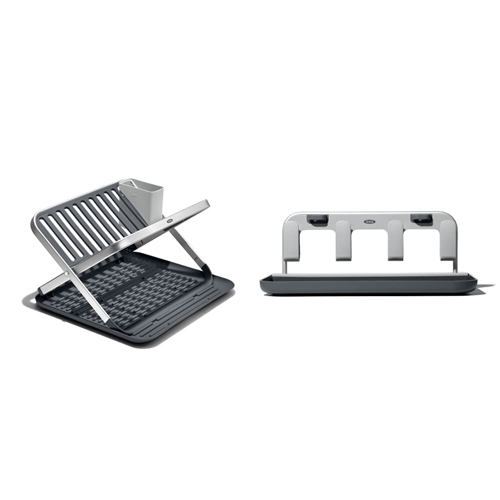Amazon.com: OXO Good Grips Aluminum Fold Flat Dish Drying Rack, 2